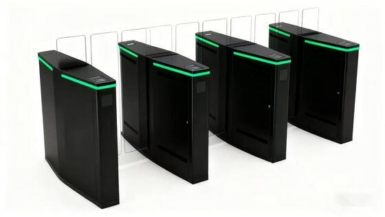 comprar Catraca de velocidade deslizante de vidro de meia altura com controle de acesso por leitor de cartão para aeroporto online manufacture