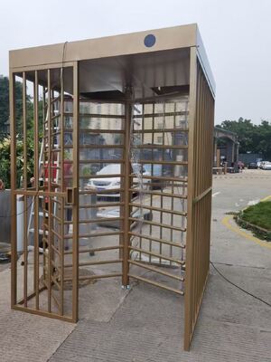 Bom preço Golden Color  Turnstyle Full Height Turnstile Gate Factory Price Stainless Steel on-line