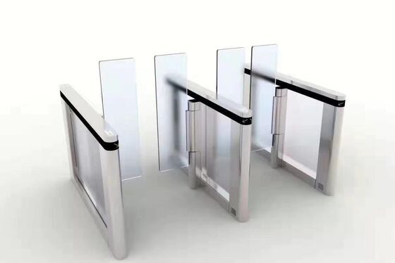 Servo Motor SS304 Glass Turnstile Gate With Card Reader